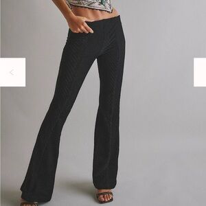 Free People Black Textured Pants